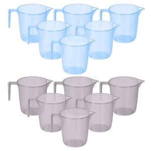 heart home plastic lightweight unbreakable bathroom mug 15 litre- pack of 2 light brown 54hh3917