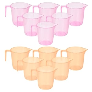 heart home plastic lightweight unbreakable bathroom mug 15 litre- pack of 2 light brown 54hh3917