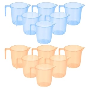 heart home plastic lightweight unbreakable bathroom mug 15 litre- pack of 2 light brown 54hh3917