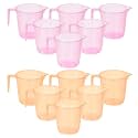 Heart Home Plastic Lightweight, Unbreakable Bathroom Mug 1.5 Litre- Pack of 2 (Light Brown) 54HH3917.