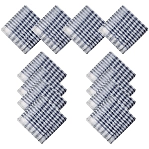 heart home pack of 12 cotton cleaning cloth  duster for home  wiping cloth for kitchen  kitchen napkins  blue