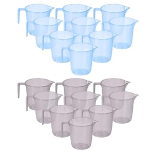 heart home plastic lightweight unbreakable bathroom mug 15 litre- pack of 2 light brown 54hh3917
