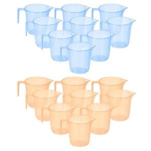 heart home plastic lightweight unbreakable bathroom mug 15 litre- pack of 2 light brown 54hh3917