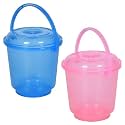 Heart Home Bucket | Plastic Bucket for Mopping | Bucket for Cleaning | Storage Container Bucket | Water Storage Bucket | Bathroom Bucket | Plain Bucket | 5 LTR | Transparent