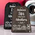 Heart Home Pack of 2 Cloth Storage Bag | Non-Woven Storage Organizer | Travel Pouches | Cloth Carrying Bag | Garments Cover | Storage Organizer Bag for Clothing | Large | Brown &amp; Black