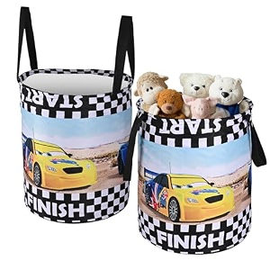 heart home foldable 45l toys organizer for kids room - soft toys storage bagbasketcontainer with handles  disney lion king - black