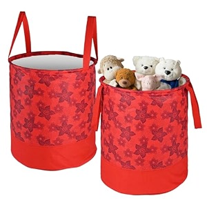 heart home foldable 45l toys organizer for kids room - soft toys storage bagbasketcontainer with handles  disney lion king - black