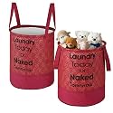 Heart Home Pack of 2 Foldable 45L Toys Organizer for Kids Room - Soft Toys Storage Bag/Basket/Container with Handles | Royal Print -Maroon
