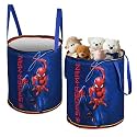 Heart Home Foldable 45L Toys Organizer for Kids Room - Soft Toys Storage Bag/Basket/Container with Handles | Marvel Spiderman - Blue &amp; Red