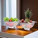 Heart Home Fruit Basket | Stainless Steel Vegetables Strainer | Multipurpose Fruit Basket | Colander Basket for Pasta-Noodles-Grains | Mesh Basket with Handle | 9 Inch | Silver