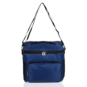 heart home lunch bag  rexine thermal insulated lunch bag  tiffin bag with bottle holder  waterproof top handle lunch bag  front pocket lunch bag for office  blue