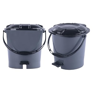 heart home dustbinplastic swinging lid dustbinpedal dustbin with liddustbin for kitchenwet amp dry waste pedal dustbinstrash can10 ltrpack of 2beige