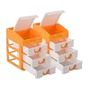 Heart Home Pack of 2 Stationary Oragnizers for Desk &amp; Pen Holder For Study Table | 4-Tier Pencil Box with Drawers for Girl Students | Yellow