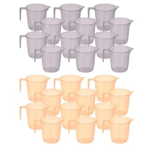 heart home plastic lightweight unbreakable bathroom mug 15 litre- pack of 2 light brown 54hh3917