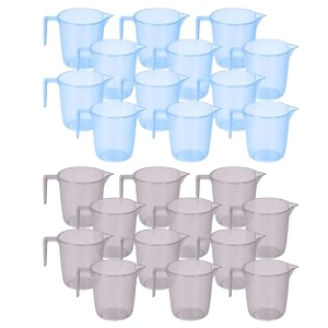 heart home plastic lightweight unbreakable bathroom mug 15 litre- pack of 2 light brown 54hh3917