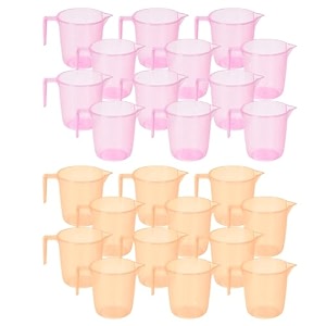 heart home plastic lightweight unbreakable bathroom mug 15 litre- pack of 2 light brown 54hh3917