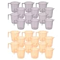 Heart Home Plastic Lightweight, Unbreakable Bathroom Mug 1.5 Litre- Pack of 2 (Light Brown) 54HH3917.