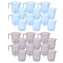Heart Home Plastic Lightweight, Unbreakable Bathroom Mug 1.5 Litre- Pack of 2 (Light Brown) 54HH3917.