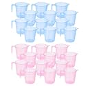 Heart Home Plastic Lightweight, Unbreakable Bathroom Mug 1.5 Litre- Pack of 2 (Light Brown) 54HH3917.