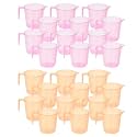 Heart Home Plastic Lightweight, Unbreakable Bathroom Mug 1.5 Litre- Pack of 2 (Light Brown) 54HH3917.