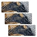 Heart Home Pack of 3 Bed Side Runner | Floor Carpet | 46x19 Inch | Floor Mat for Living Room | Carpet for Home | Runner for Bedroom | Carpet Rug for Entrance | Golden Marble | Black