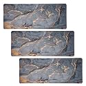 Heart Home Pack of 3 Bed Side Runner | Floor Carpet | 46x19 Inch | Floor Mat for Living Room | Carpet for Home | Runner for Bedroom | Carpet Rug for Entrance | Golden Marble | Grey