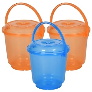 heart home bucket  plastic bucket for mopping  bucket for cleaning  storage container bucket  water storage bucket  bathroom bucket  plain bucket  5 ltr  transparent