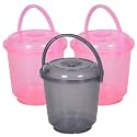 Heart Home Bucket | Plastic Bucket for Mopping | Bucket for Cleaning | Storage Container Bucket | Water Storage Bucket | Bathroom Bucket | Plain Bucket | 5 LTR | Transparent