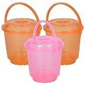 Heart Home Bucket | Plastic Bucket for Mopping | Bucket for Cleaning | Storage Container Bucket | Water Storage Bucket | Bathroom Bucket | Plain Bucket | 5 LTR | Transparent