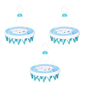 heart home cloth drying hanger  16 clips baby drying pegs  360 degree rotatable hanger  clip stand for cloth  round cloth drying stand  pink