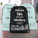 Heart Home Pack of 3 Cloth Storage Bag | Non-Woven Storage Organizer | Travel Pouches | Cloth Carrying Bag | Garments Cover | Storage Organizer Bag for Clothing | Large | Grey &amp; Black