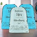 Heart Home Pack of 3 Cloth Storage Bag | Non-Woven Storage Organizer | Travel Pouches | Cloth Carrying Bag | Garments Cover | Storage Organizer Bag for Clothing | Large | Sky Blue &amp; Grey