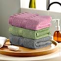 Heart Home Pack of 3 Cotton Hand/Face Towels for Men &amp; Women | Easily Washable | Workout Gym Napkins for Men | Pocket Towel - Grey-Green &amp; Pink