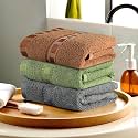 Heart Home Pack of 3 Cotton Hand/Face Towels for Men &amp; Women | Easily Washable | Workout Gym Napkins for Men | Pocket Towel - Grey-Green &amp; Golden
