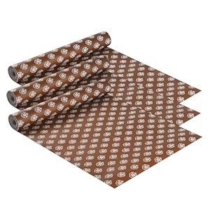 heart home pack of 2 waterproof amp durable 5 meters kitchen mats for shelf liner roll  wipeable fridge sheets for shelves cabinet drawer  dark brown wooden check