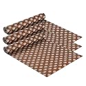 Heart Home Pack of 2 Waterproof &amp; Durable 5 Meters Kitchen Mats for Shelf Liner Roll | Wipeable Fridge Sheets for Shelves Cabinet Drawer | Dark Brown Wooden Check