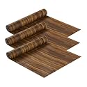Heart Home Pack of 2 Waterproof &amp; Durable 5 Meters Kitchen Mats for Shelf Liner Roll | Wipeable Fridge Sheets for Shelves Cabinet Drawer | Dark Brown Wooden Check