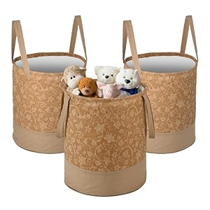 heart home foldable 45l toys organizer for kids room - soft toys storage bagbasketcontainer with handles  disney lion king - black