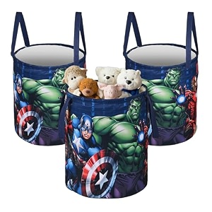 heart home foldable 45l toys organizer for kids room - soft toys storage bagbasketcontainer with handles  disney lion king - black