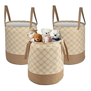 heart home foldable 45l toys organizer for kids room - soft toys storage bagbasketcontainer with handles  disney lion king - black