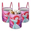 Heart Home Foldable 45L Toys Organizer for Kids Room - Soft Toys Storage Bag/Basket/Container with Handles | Disney Princess - Pink