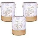 Heart Home Foldable Laundry Basket for Clothes | Non-Woven Round Laundry Basket | Washing Clothes Storage Basket | Toy Storage Organizer | 45 LTR | Golden Dot | Black