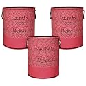 Heart Home Pack of 3 Foldable Laundry Basket for Clothes | Non-Woven Round Laundry Basket | Washing Clothes Storage Basket | Toy Storage Organizer | 45 LTR | Golden-Print | Maroon