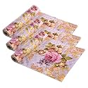 Heart Home Pack of 2 Waterproof & Durable 5 Meters Kitchen Mats for Shelf Liner Roll | Wipeable Fridge Sheets for Shelves Cabinet Drawer | Brick print - Brown with Black Borders