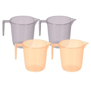 heart home plastic lightweight unbreakable bathroom mug 15 litre- pack of 2 light brown 54hh3917