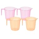 Heart Home Plastic Lightweight, Unbreakable Bathroom Mug 1.5 Litre- Pack of 2 (Light Brown) 54HH3917.