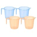 Heart Home Plastic Lightweight, Unbreakable Bathroom Mug 1.5 Litre- Pack of 2 (Light Brown) 54HH3917.