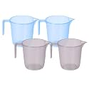 Heart Home Plastic Lightweight, Unbreakable Bathroom Mug 1.5 Litre- Pack of 2 (Light Brown) 54HH3917.