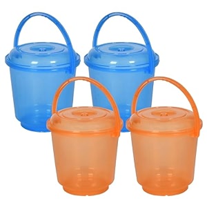 heart home bucket  plastic bucket for mopping  bucket for cleaning  storage container bucket  water storage bucket  bathroom bucket  plain bucket  5 ltr  transparent
