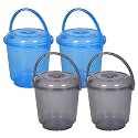 Heart Home Bucket | Plastic Bucket for Mopping | Bucket for Cleaning | Storage Container Bucket | Water Storage Bucket | Bathroom Bucket | Plain Bucket | 5 LTR | Transparent